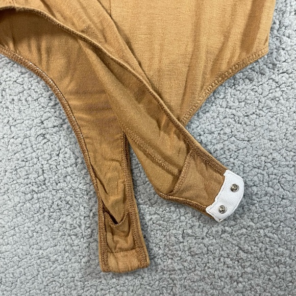 JLUXLABEL DEEP TAUPE INESSA SHEER HIGH NECK BODYSUIT Size Small - Picture 3 of 8